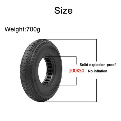 Skorter | 8 inch Hollow Solid Rubber Tire For Xiaomi Scooter, Color: Red