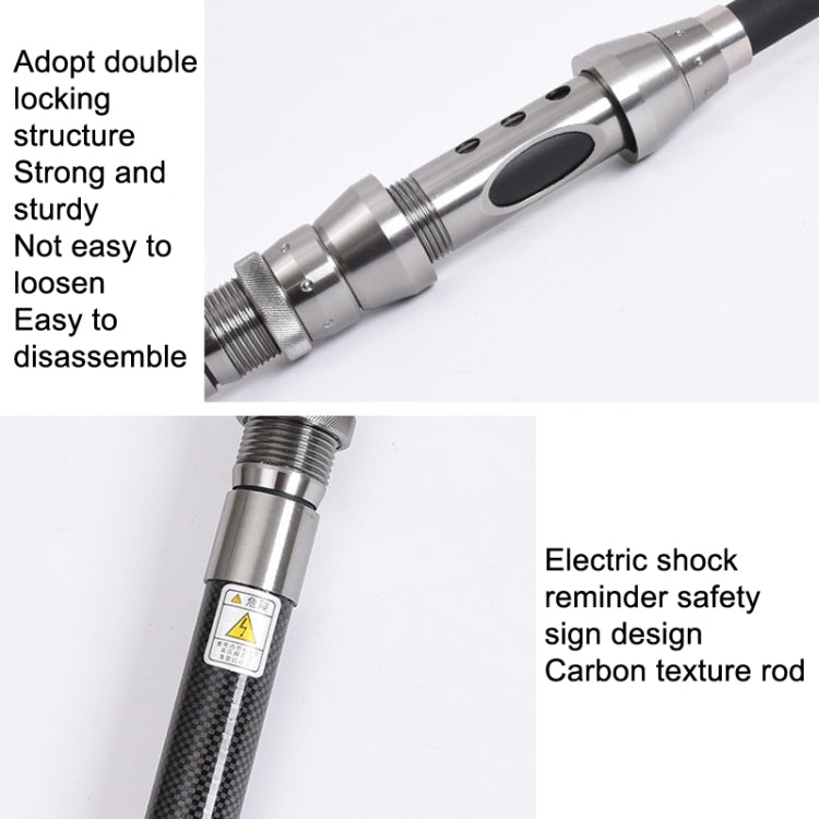 Skorter | LEO 27593 Carbon Mini Fishing Rod Shrink Handle Throwing Poles, Length: 2.1m