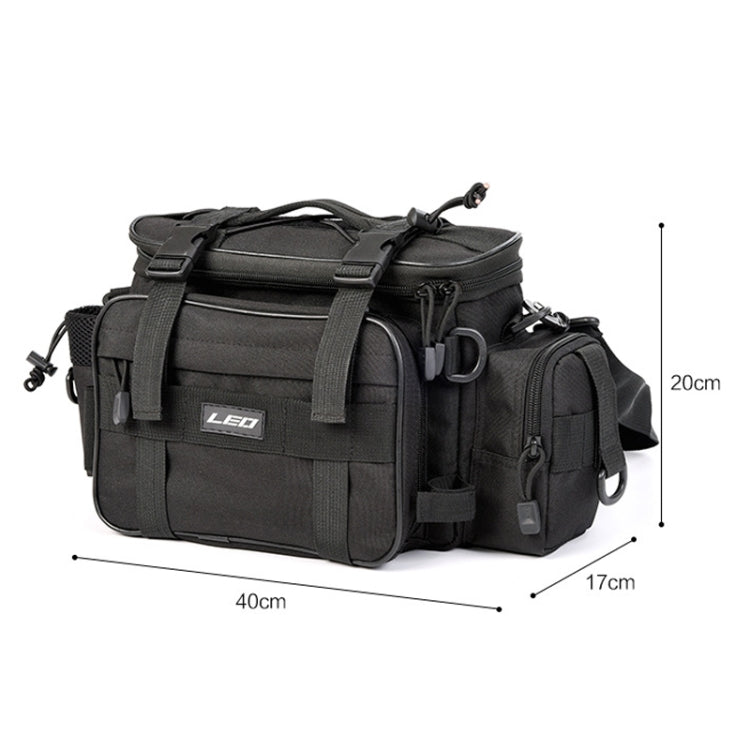 Skorter | LEO 27852 Multifunctional Luya Bag Fishing Gear Shoulder Bag Outdoor Photography Bag(Black)