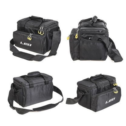Skorter | LEO 28048 Thickening Square Road Sub Bag Bait Wheel Fishing Gear Bag(Black)
