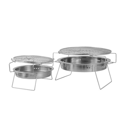 Skorter | RG_011 Outdoor Round Folding Stainless Steel Barbecue Grill, Size: 30 x 19.5cm