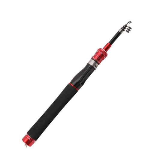Skorter | Telescopic Lure Rod Mini Fishing Rod Portable Fishing Tackle, Length: 1.8m(Red Straight Handle)