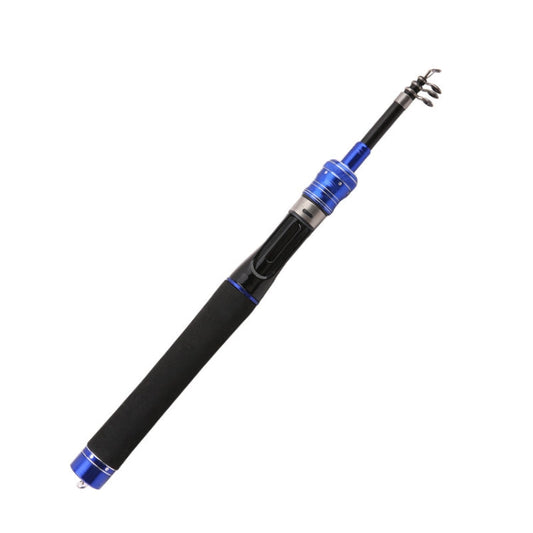 Skorter | Telescopic Lure Rod Mini Fishing Rod Portable Fishing Tackle, Length: 2.1m(Blue Straight Handle)