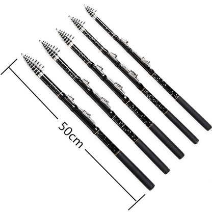 Skorter | ZHANLANGWANG Carbon Throwing Pole Mini Short Rock Fishing Rod, Length: 3.6m(Black)