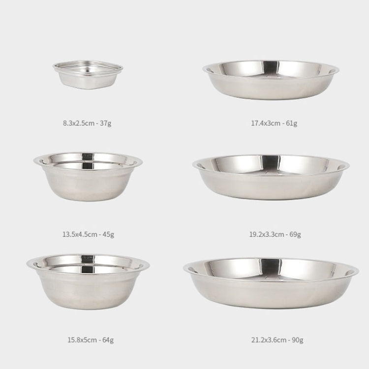 Skorter | 22 PCS / Set CLS Portable Stainless Steel Dinner Plate Outdoor Camping Cutlery