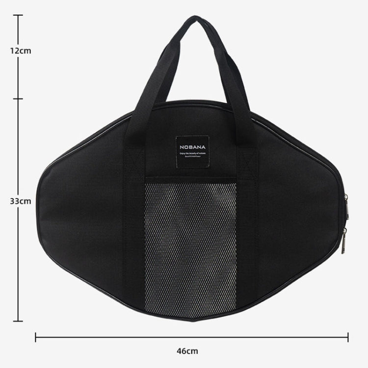 Skorter | NOBANA Outdoor BBQ Pan Camping Stainless Steel Frying Pan, Style: BBQ Pan+BBQ Net+Hemp Rope