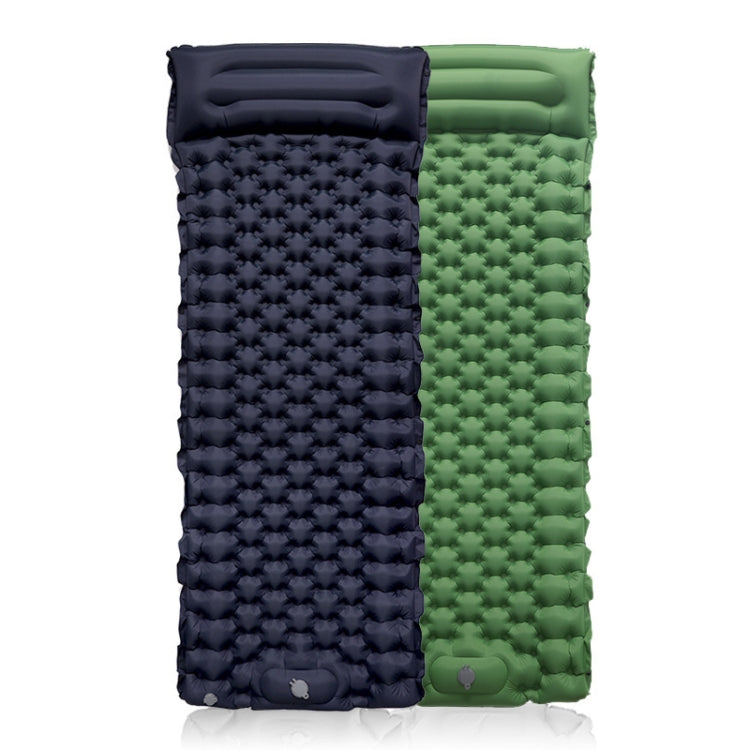 Skorter | TPU Inflatable Sleeping Pad Camps Outdoor Waterproof Single Travel Cushion(Navy)