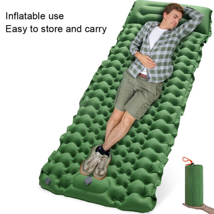 Skorter | TPU Inflatable Sleeping Pad Camps Outdoor Waterproof Single Travel Cushion(Army Green)