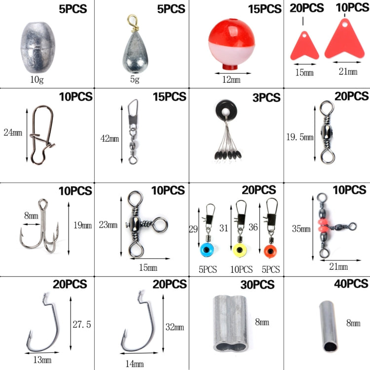 Skorter | 263 PCS / Set T0196 Fishing Small Accessories Ball Shaped Floating Rock Fishing Gear
