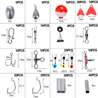 Skorter | 263 PCS / Set T0196 Fishing Small Accessories Ball Shaped Floating Rock Fishing Gear