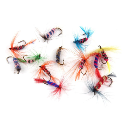 Skorter | 64 PCS / Set Outdoor Fishing Tackle Box Fly Hook Bait