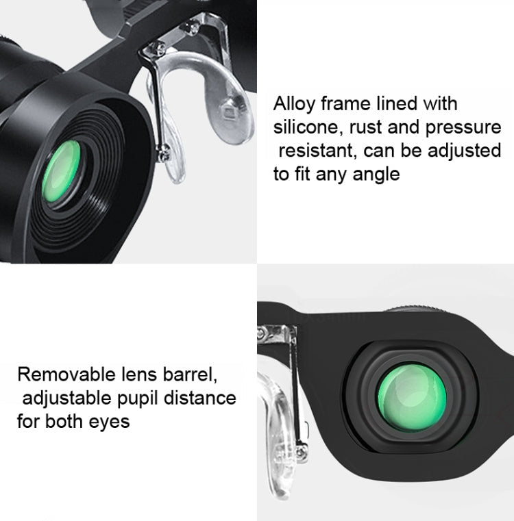Skorter | D-1548 10x HD Adjustable Focus Fishing Binoculars,Spec: With Red Polarised Lens