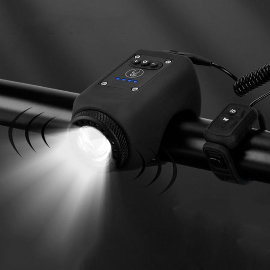 Skorter | 2 In 1 Bicycle Rechargeable Waterproof High Decibel Bell with Highlight Light(Black)