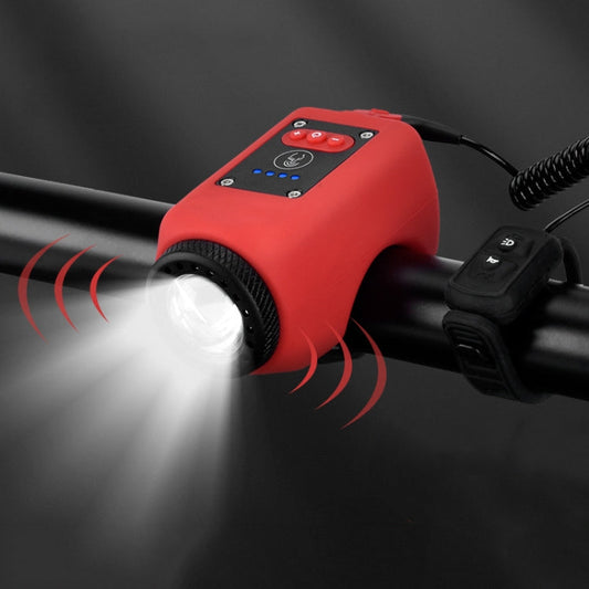 Skorter | 2 In 1 Bicycle Rechargeable Waterproof High Decibel Bell with Highlight Light(Red)