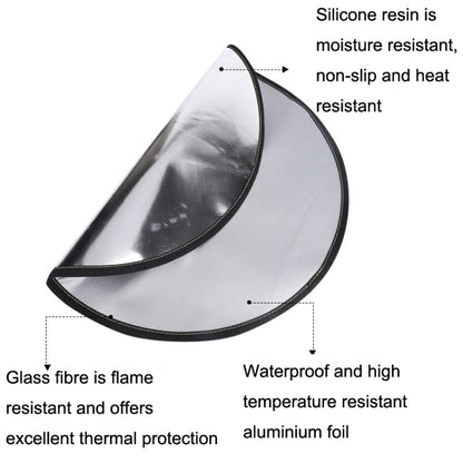 Skorter | Round Camper Camping Lawn Fire Rack Flame Insulation Land, Diameter: 36 Inches
