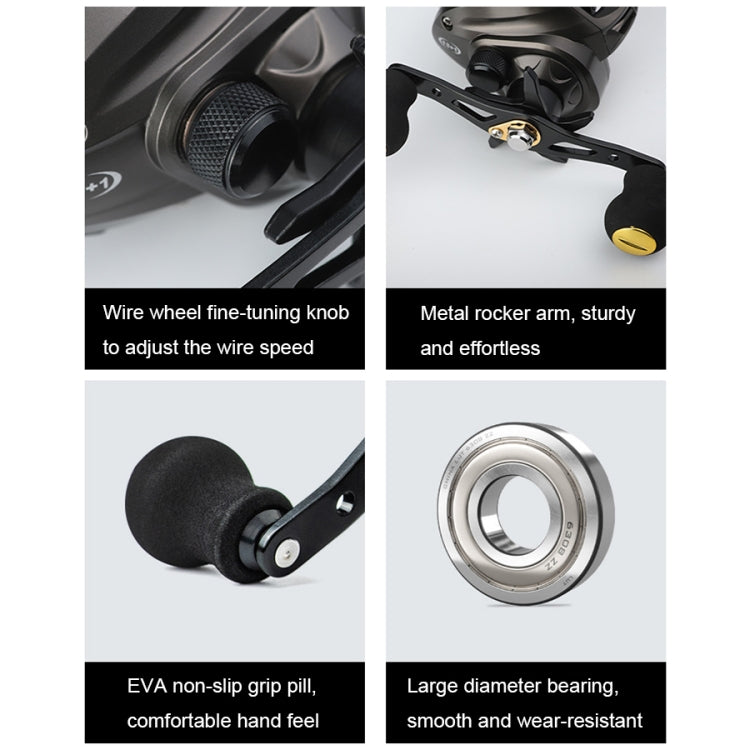 Skorter | High Speed Long-throw Outdoor Fishing Anti-explosive Line Fishing Reels, Specification: AC2000 Purple Left