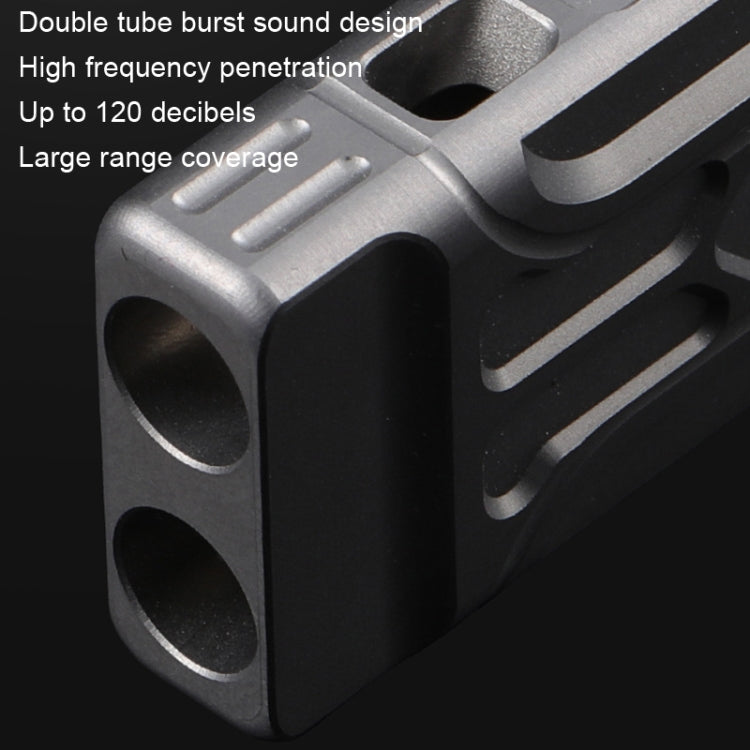 Skorter | KS007A Titanium Alloy Whistle Dual Tube High Frequency Motion Survival Whistle(Stonewash)