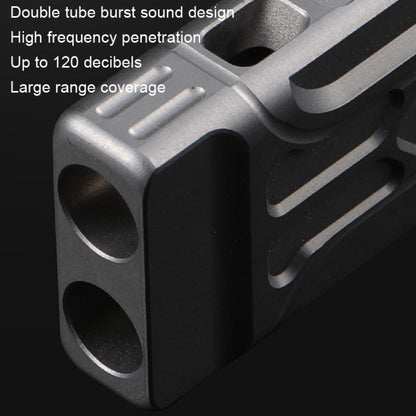 Skorter | KS007A Titanium Alloy Whistle Dual Tube High Frequency Motion Survival Whistle(Stonewash)