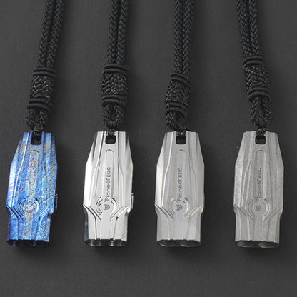 Skorter | KS014 Dual Tube Outdoor Survival Referee Training High Frequency Whistle, Color: Sandblast