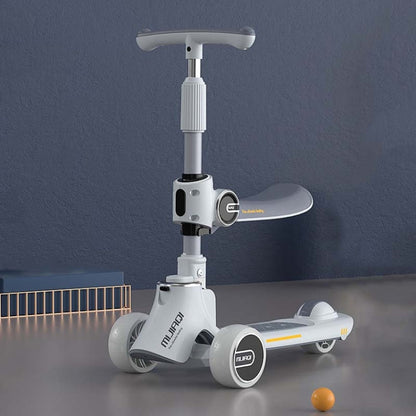 Skorter | MIJIAQI 01 3 In 1 Multifunctional Foldable Children Scooter with Music and Lights, Spec: White Seat