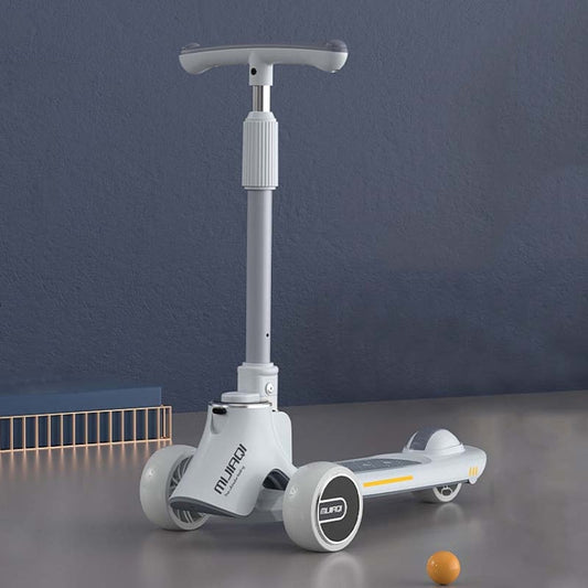 Skorter | MIJIAQI 01 3 In 1 Multifunctional Foldable Children Scooter with Music and Lights, Spec: White