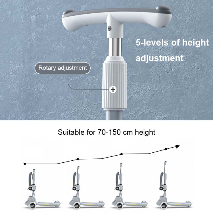 Skorter | MIJIAQI 01 3 In 1 Multifunctional Foldable Children Scooter with Music and Lights, Spec: White