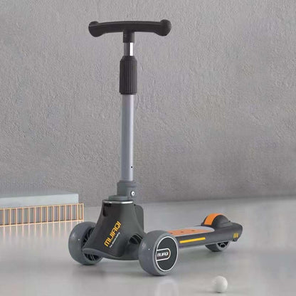 Skorter | MIJIAQI 01 3 In 1 Multifunctional Foldable Children Scooter with Music and Lights, Spec: Gray