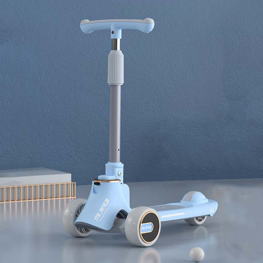 Skorter | MIJIAQI 01 3 In 1 Multifunctional Foldable Children Scooter with Music and Lights, Spec: Blue