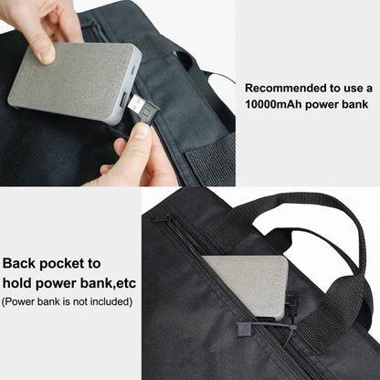 Skorter | Outdoor Portable Camping Heated Foldable Cushion, Size: 33x38x4cm(Black)