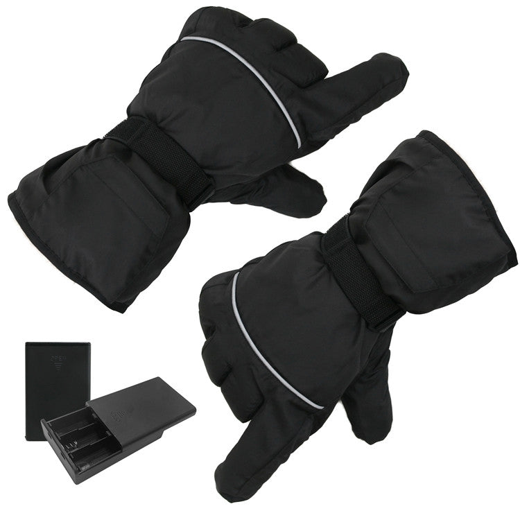 Skorter | Outdoor Sports Ski Heated Warm Touchable Gloves, Color: Black