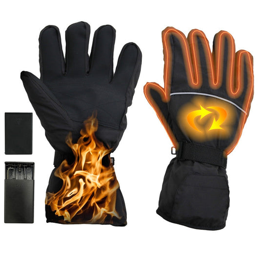 Skorter | Outdoor Sports Ski Heated Warm Touchable Gloves, Color: Black+USB Cable
