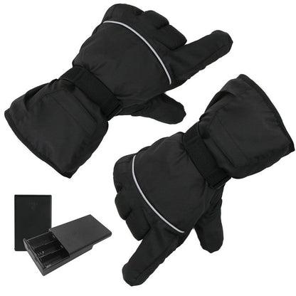 Skorter | Outdoor Sports Ski Heated Warm Touchable Gloves, Color: Black+USB Cable