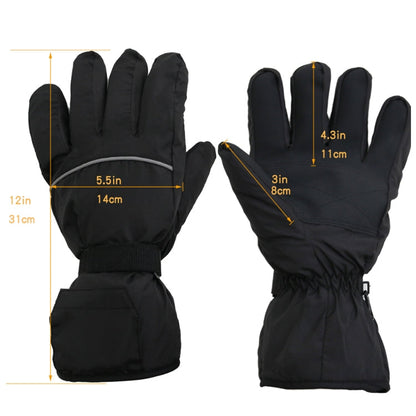 Skorter | Outdoor Sports Ski Heated Warm Touchable Gloves, Color: Black+USB Cable