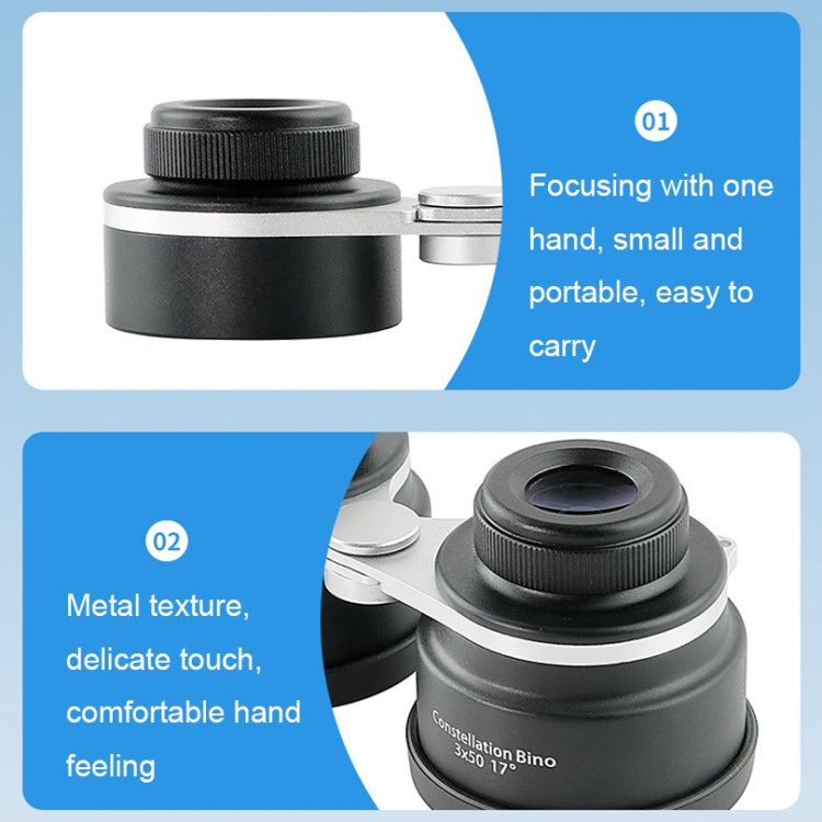 Skorter | 2X/3X Stargazing Binoculars HD Full Optical Lens Portable Telescope, Specification: 2x40