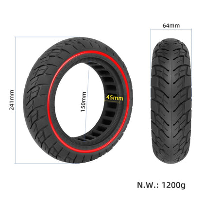 Skorter | For Ninebot Max G30 10 X 2.5 Inch  (60/70-6.5) Scooter Solid Rubber Tire Red Line