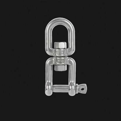 Skorter | M12  OX Type 304 Stainless Steel 360 Degree Rotating 8-Shaped Chain Snap Ring Connecting Hook Swivel