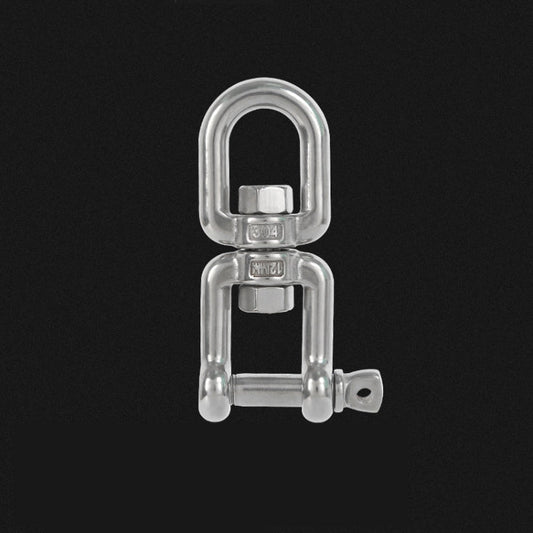 Skorter | M12  OX Type 304 Stainless Steel 360 Degree Rotating 8-Shaped Chain Snap Ring Connecting Hook Swivel