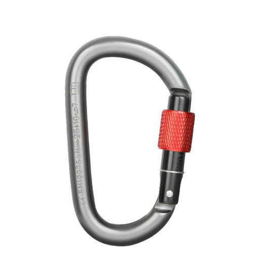 Skorter | Xinda 25kN Climbing Carabiner Aluminum Alloy D-Shape Screw Gates Lock(Gray)