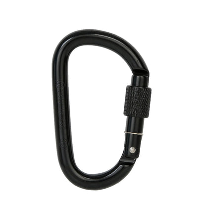 Skorter | Xinda 25kN Climbing Carabiner Aluminum Alloy D-Shape Screw Gates Lock(Black)