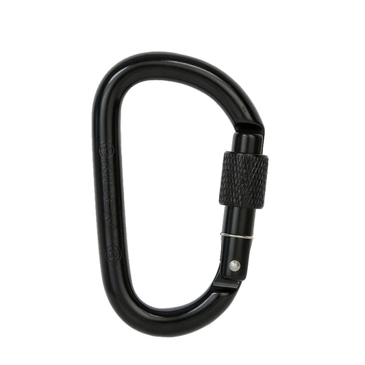 Skorter | Xinda 25kN Climbing Carabiner Aluminum Alloy D-Shape Screw Gates Lock(Black)
