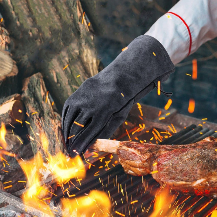 Skorter | Outdoor Camp BBQ Gloves High Temperature Resistant Insulation Gloves(Gray)