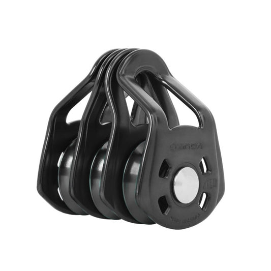 Skorter | XINDA  Outdoor Three Pulley Cableway Crosses Rock Climbing Hoisting Ball Bearing(Black)