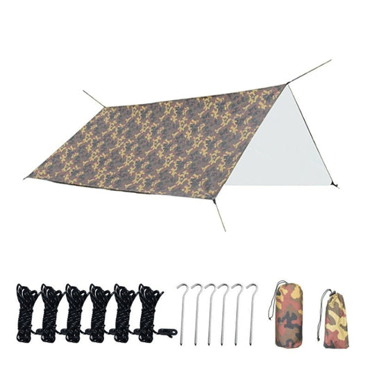 Skorter | 3X4m Waterproof Tent Tarp Square Canopy Polyester Sunshade Floor Mat(Camouflage)