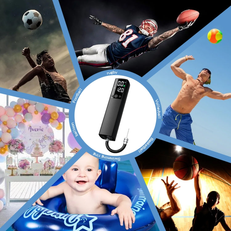 Skorter | AP-04 Wireless Electric Air Pump With LCD Display For Football Basketball(Black)