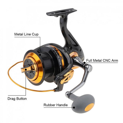 Skorter | TF11000 Long-distance Casting Reel Large Gapless Sea Rod Fishing Reel Spinning Reel