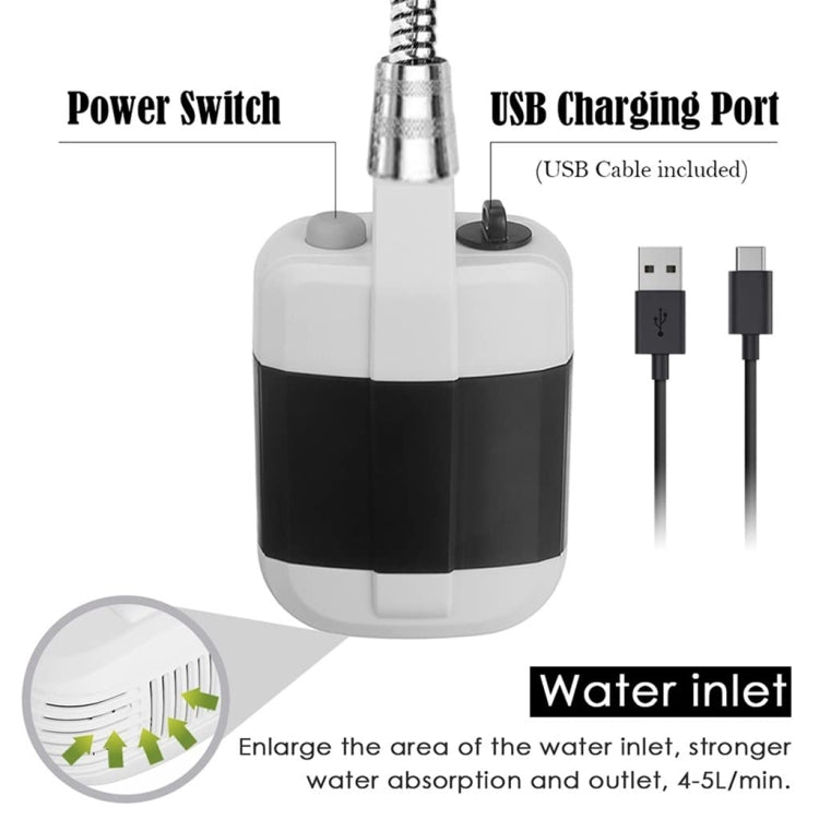 Skorter | KE-801 Outdoor Electric Shower Camping Rechargeable Portable Shower Head