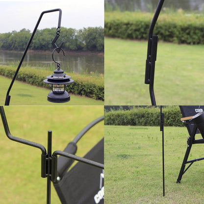 Skorter | 1.73m  Camping Light Pole Wrought Iron Storage Rack Folding Light Hanging Rack with Storage Bag