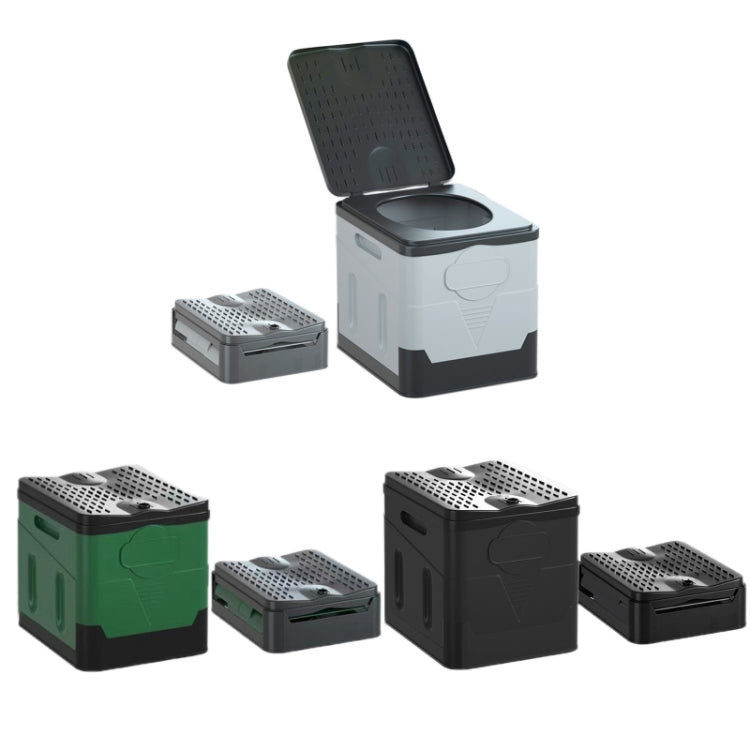 Skorter | Auto Folding Portable Toilet Outdoor Emergency Mobile Toilet (Dark Gray)