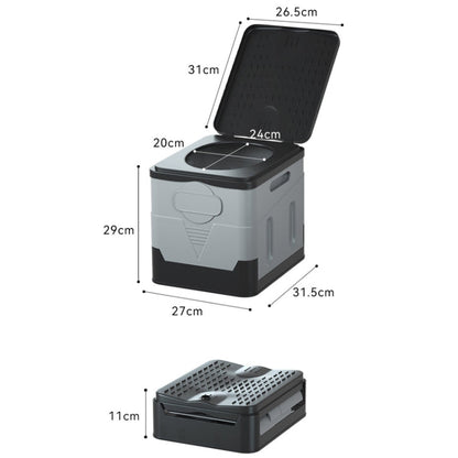 Skorter | Auto Folding Portable Toilet Outdoor Emergency Mobile Toilet (Dark Gray)