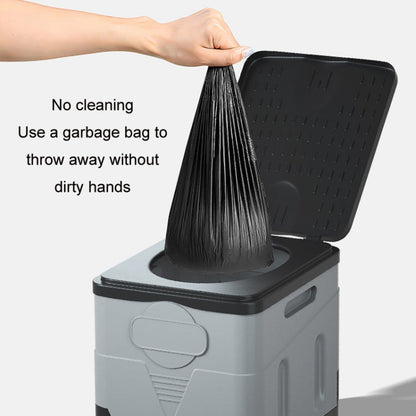 Skorter | Car Folding Portable Toilet Outdoor Emergency Mobile Toilet(Pure Black)
